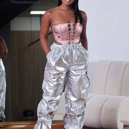 WOMEN CASUAL SOLID COLOR PANTS_CWBLP0335