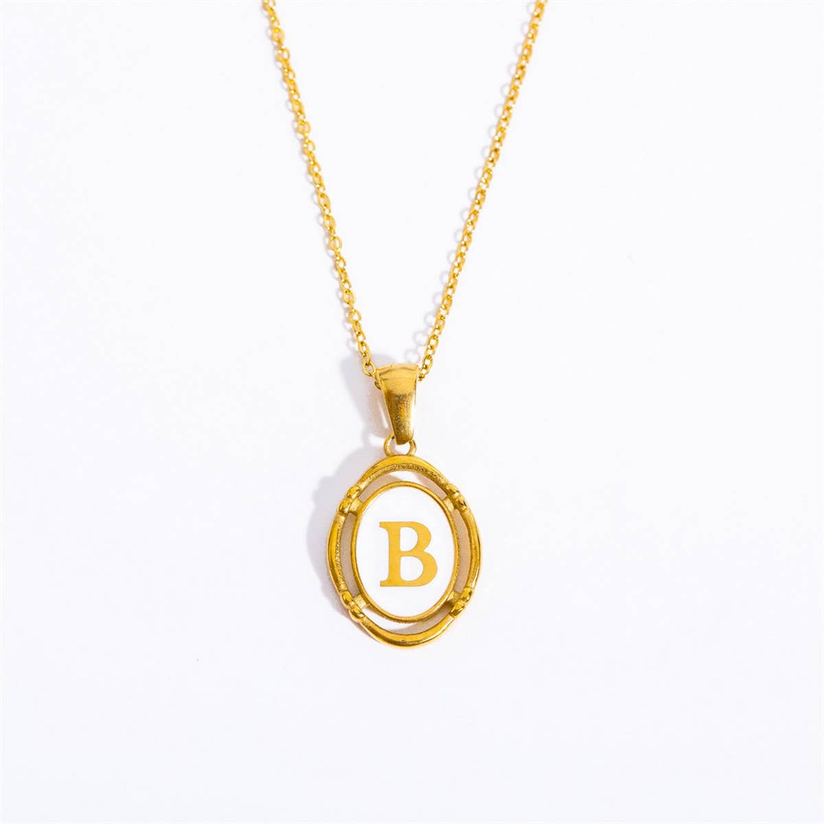 NEW CREATIVE 26 LETTERS PENDANT OVAL NECKLACE