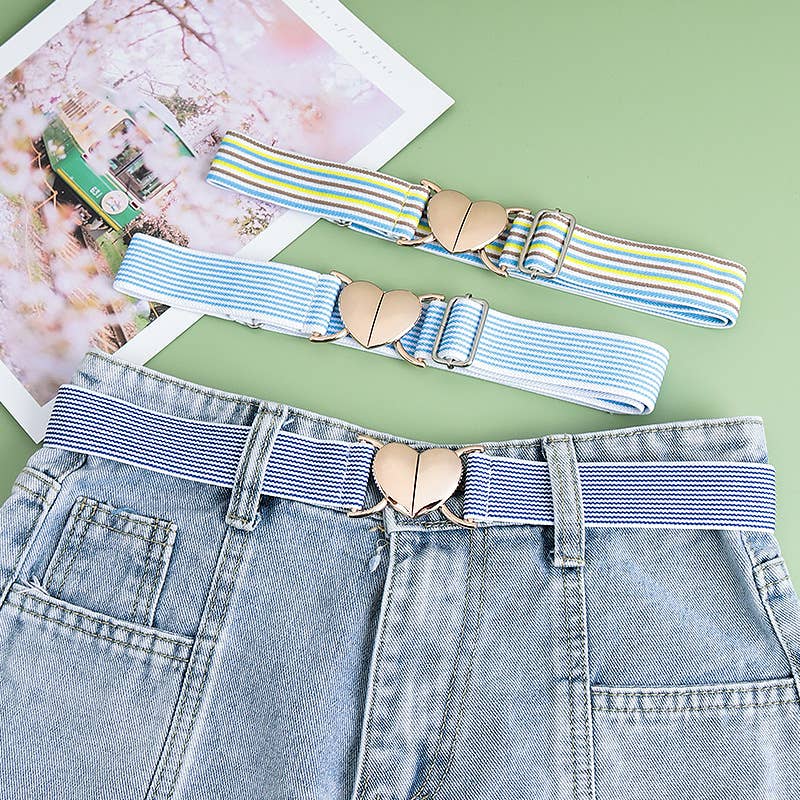 HEART HOOK ELASTIC ADJUSTABLE BRAIDED BELT_CWABE0679