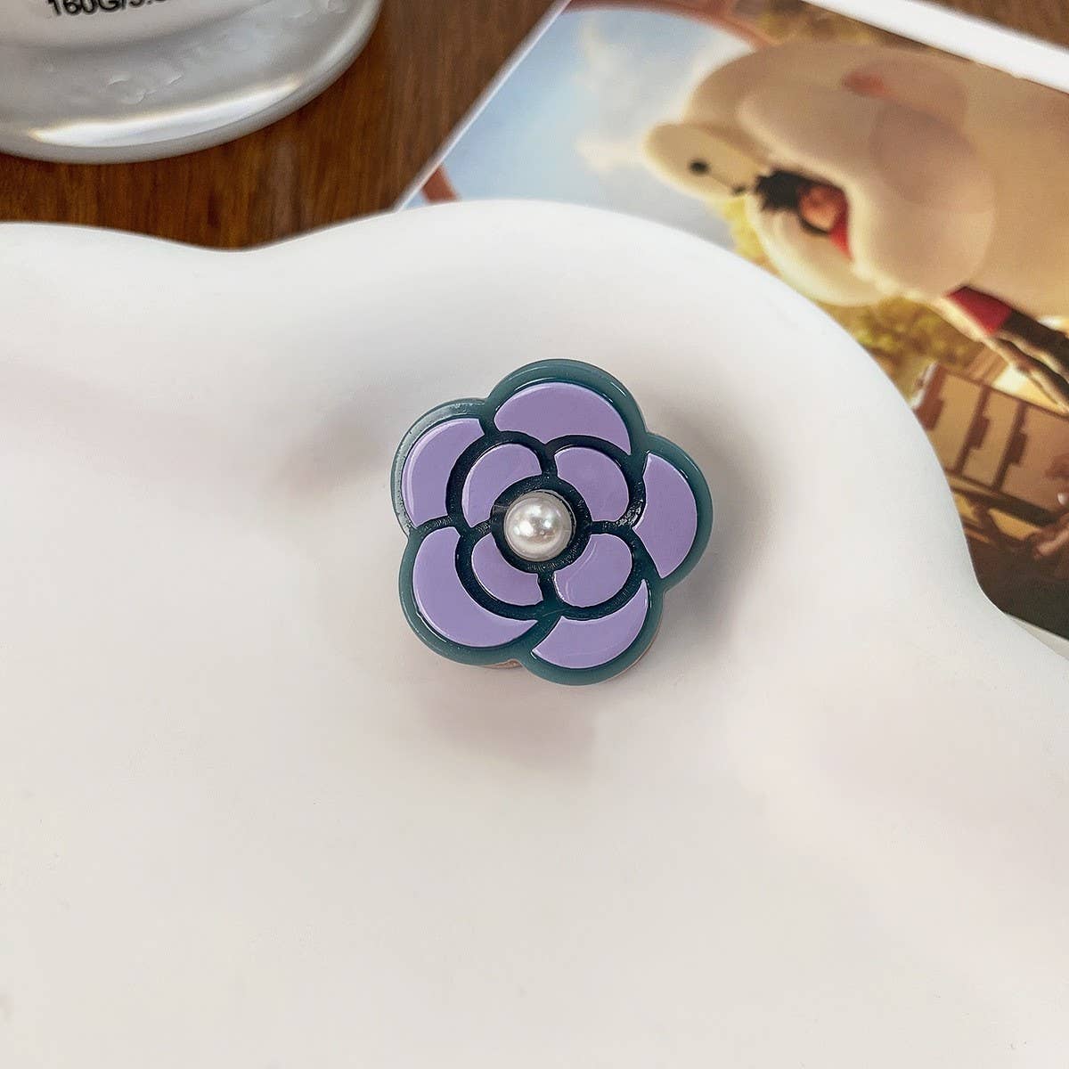 Luxury Hair Clip - Hepburn Camellia Mini Claw_CWAHA0729