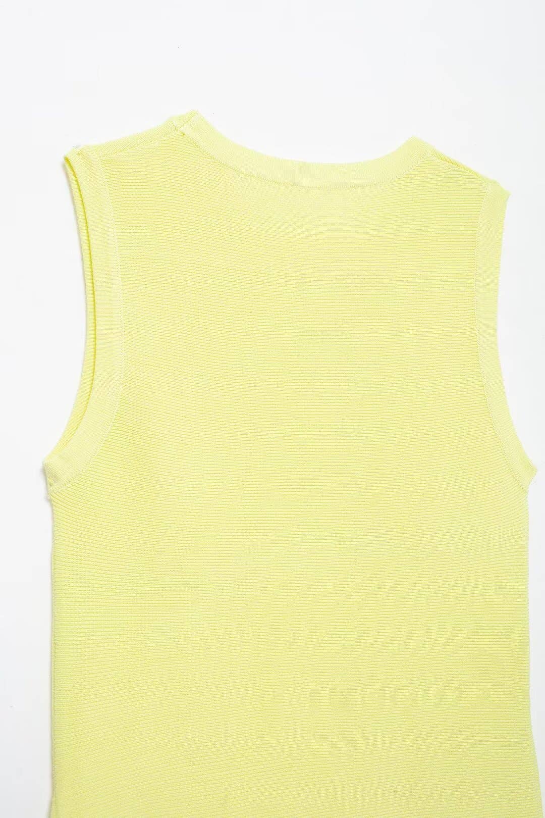 SLEEVELESS WIDE-PLEATED KNIT MINI DRESS