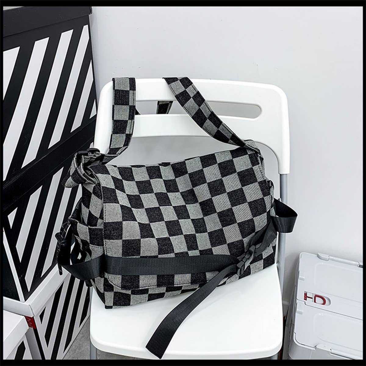 CASUAL PLAID SHOULDER CROSSBODY BAG_CWAB1606