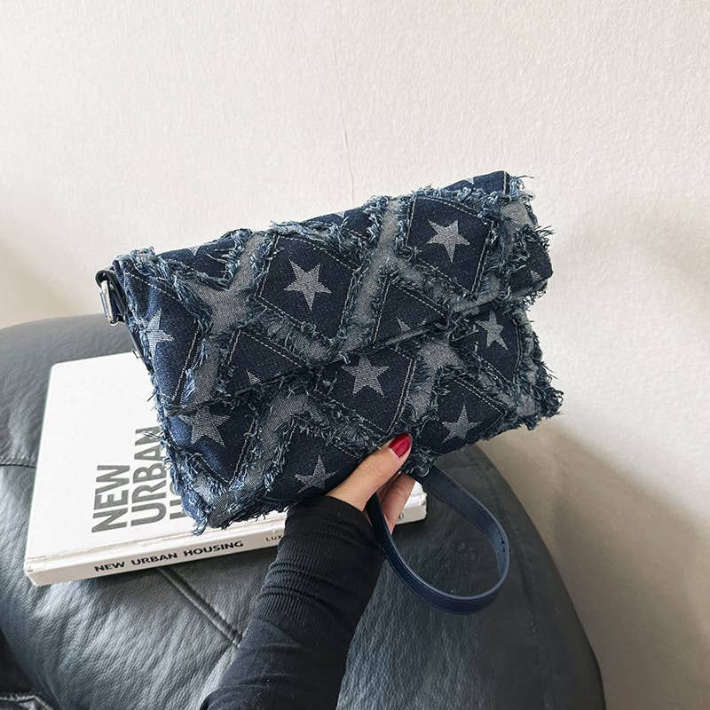 Fashionable diamond-shaped crossbody square bag