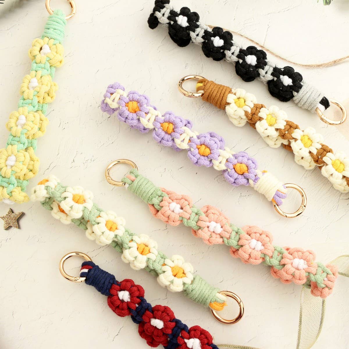 HANDWOVEN KEYCHAIN WRIST STRAP PENDANT