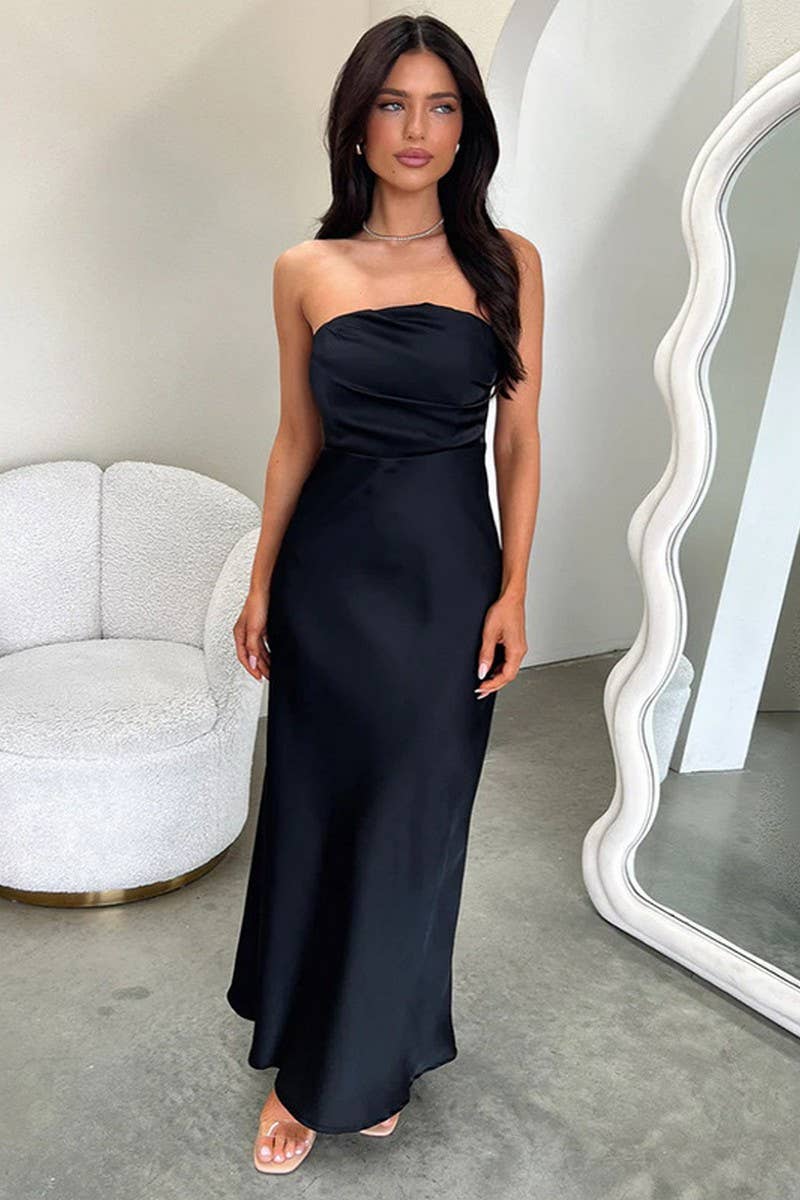 CWDTD0432_SATIN BACKLESS TUBE TOP MAXI DRESS