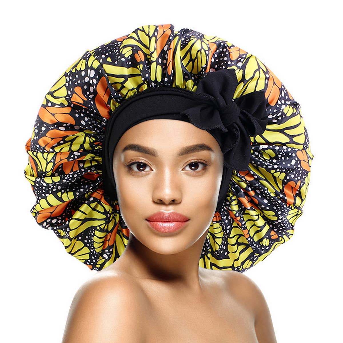 PRINTED STRETCHY RIBBON NIGHTCAP_CWAH1482