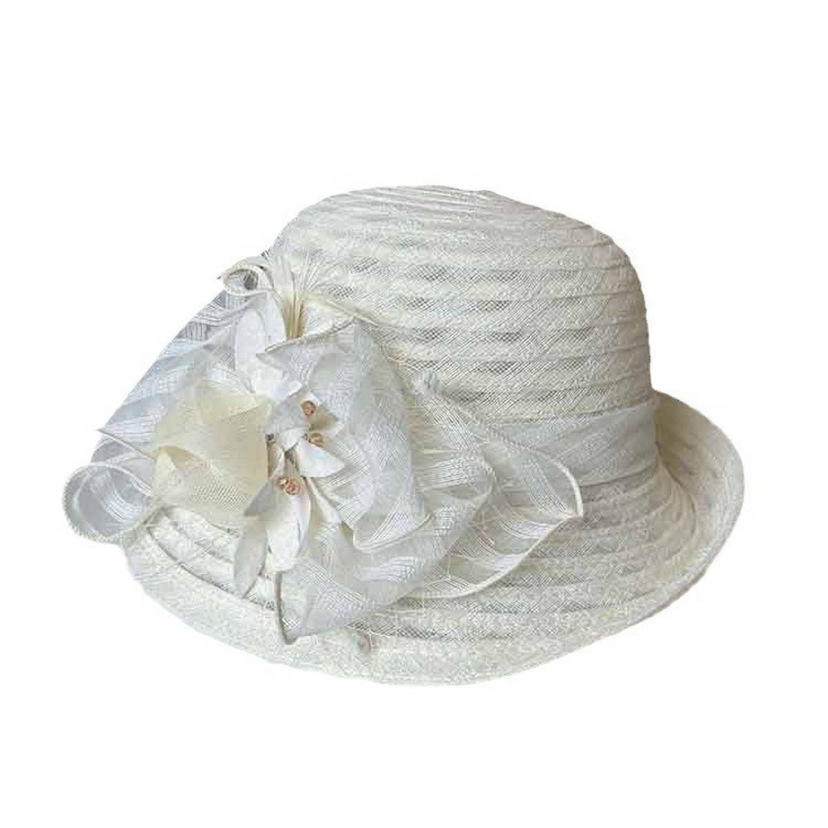 FLOWER HALF ROLL MESH SUN HAT_CWAB2902