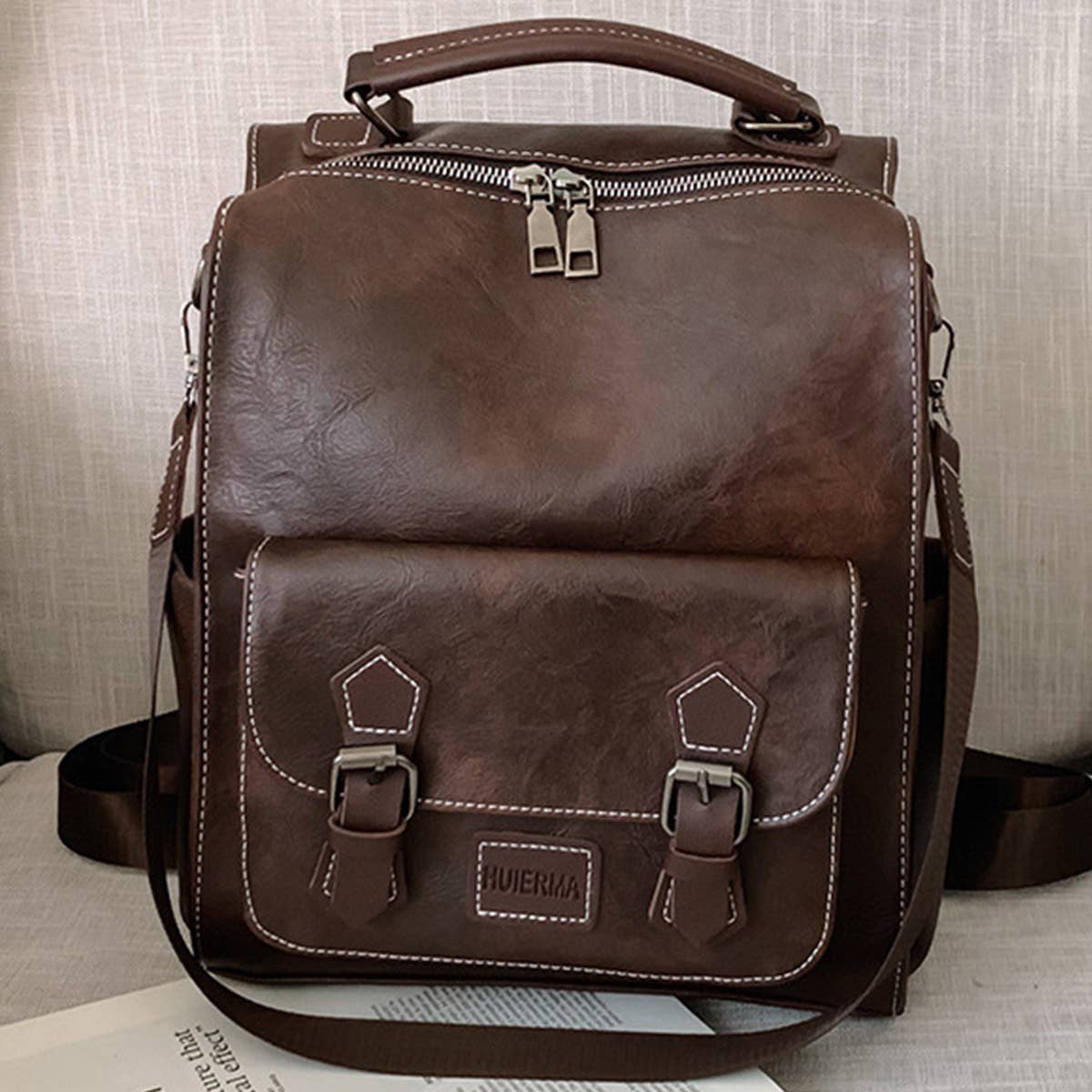 LEATHER BACKPACK RETRO FOR WOMEN CROSSBODY BAGS_CWAB0752