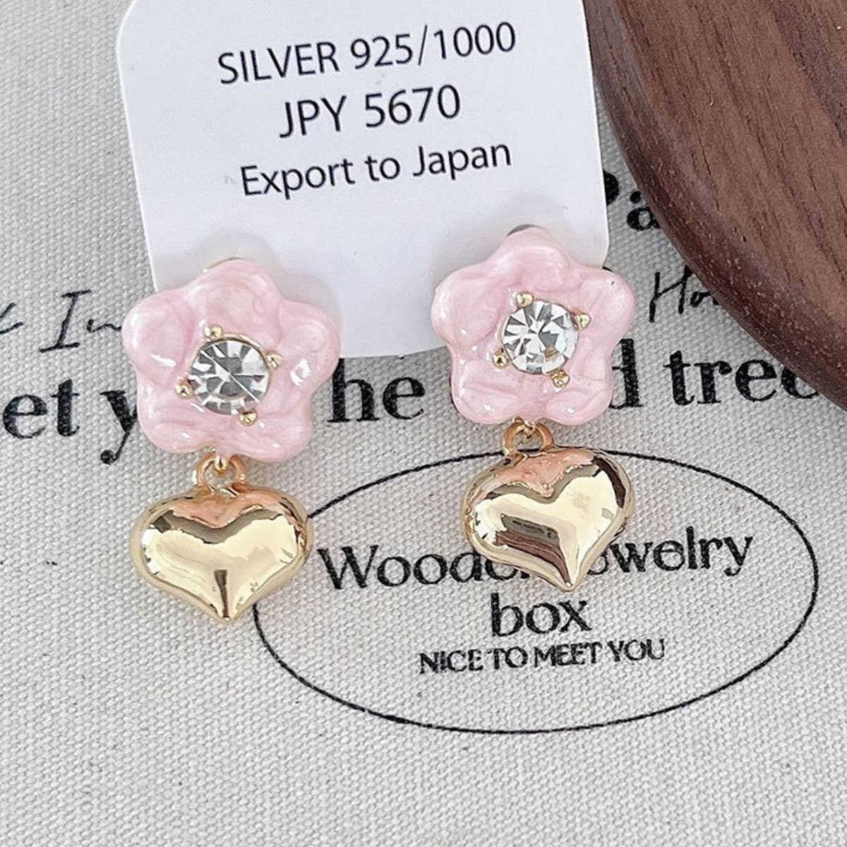 FASHION FLOWER HEART EARRINGS_CWAJE2044