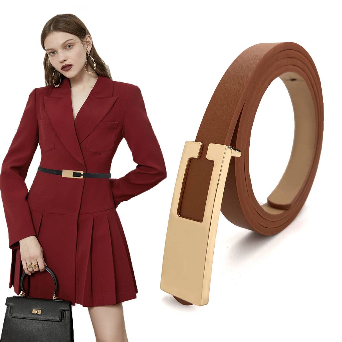 WOMEN CASUAL LEATHER BELT FOR JEANS_CWABE0178