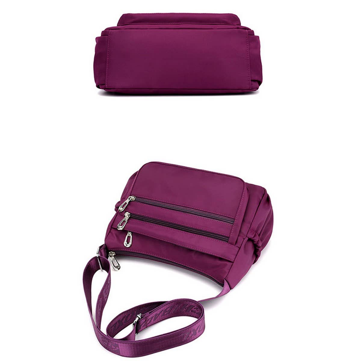 NYLON WATER-REPELLENT CROSSBODY SHOULDER BAG_CWASC1744