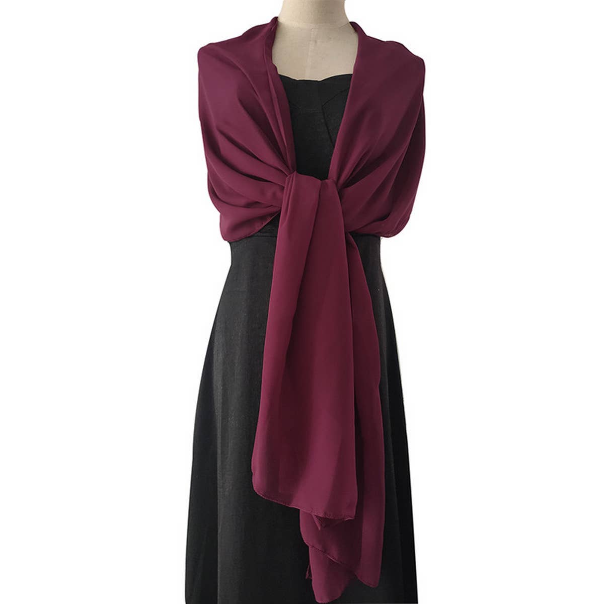 WOMEN SOLID COLOR EVENING SHAWL