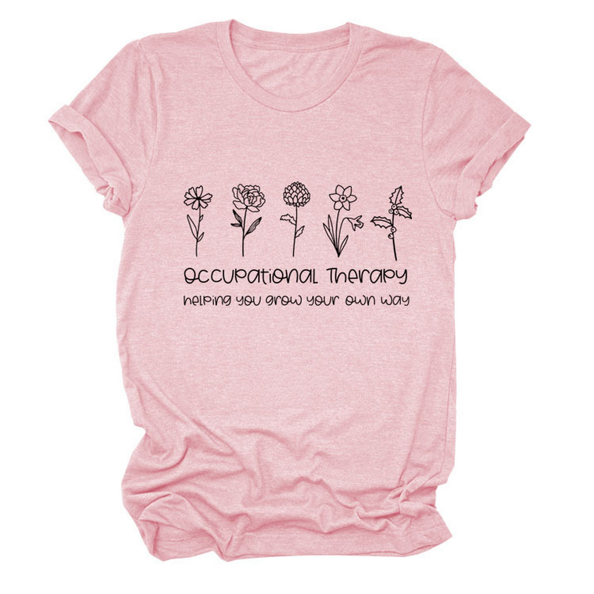 Women??¢s Short Sleeve Tee, Round Neck Print Top_CWTTS1491