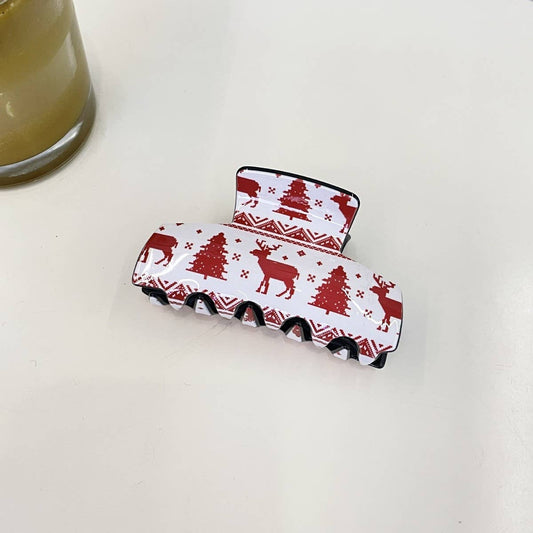 Christmas Reindeer Snowflake Hair Clip Shark Clip