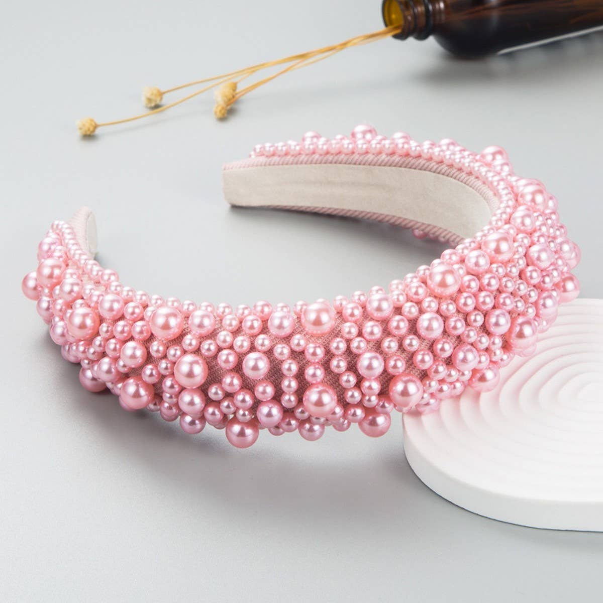 COLORED BEADS DECKED HEAD HOOP HEADBAND_CWAHA0116