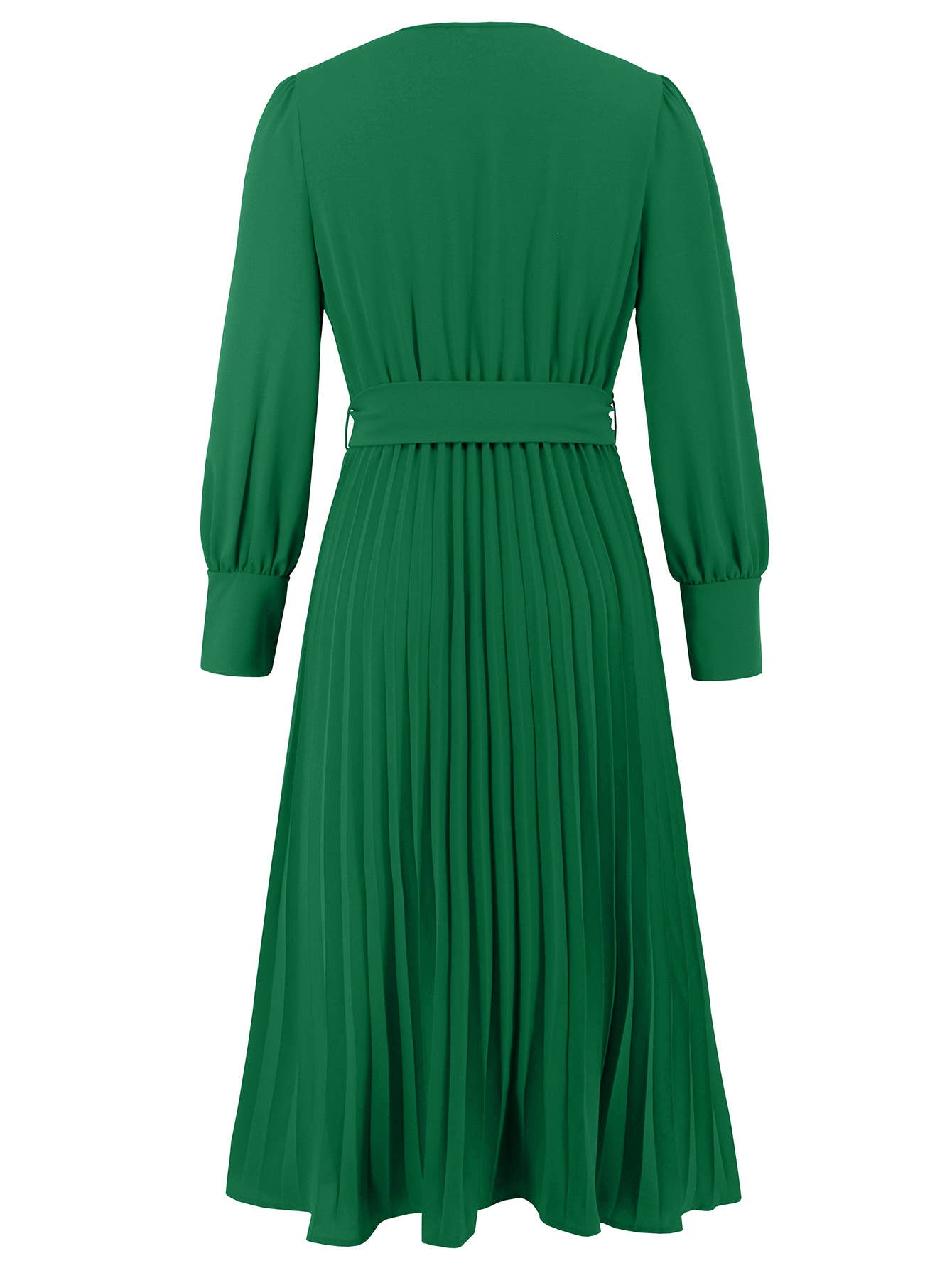 V-neck fashion,slimming elegant pleated dress