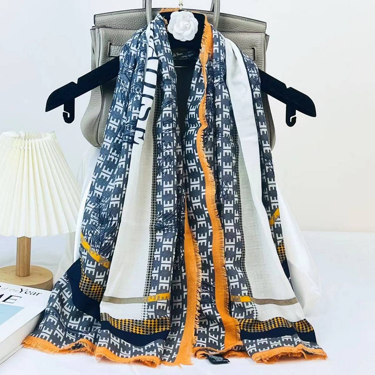 Letter Print Scarf - Chic Winter Wrap Gift Shawl