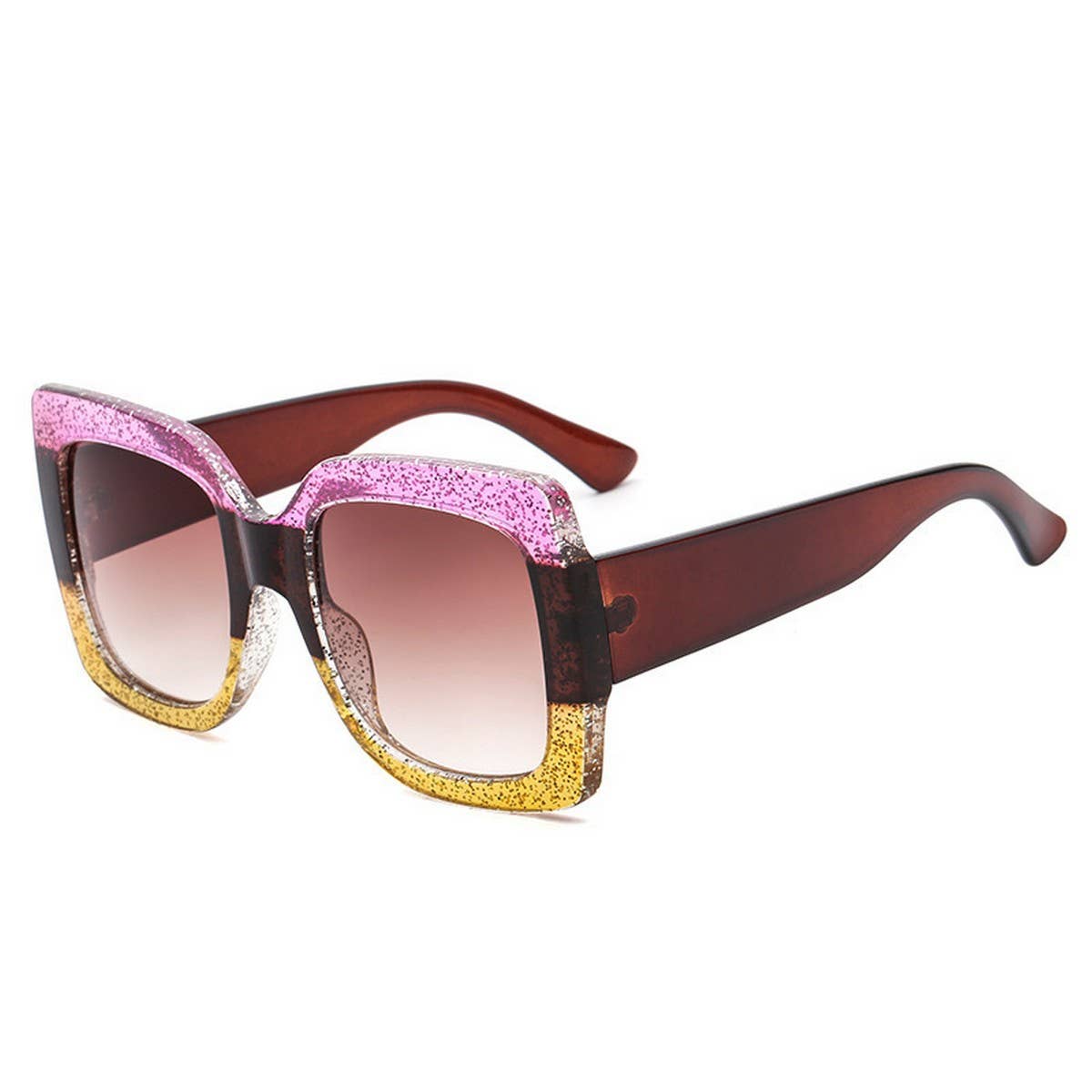 Tri-Color Oversized Ocean Lens Sunglasses