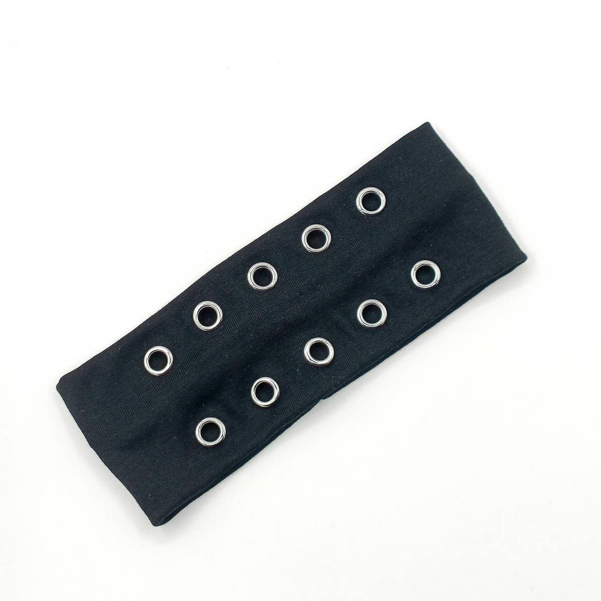 Round Elastic Punk Headband with Eyelets