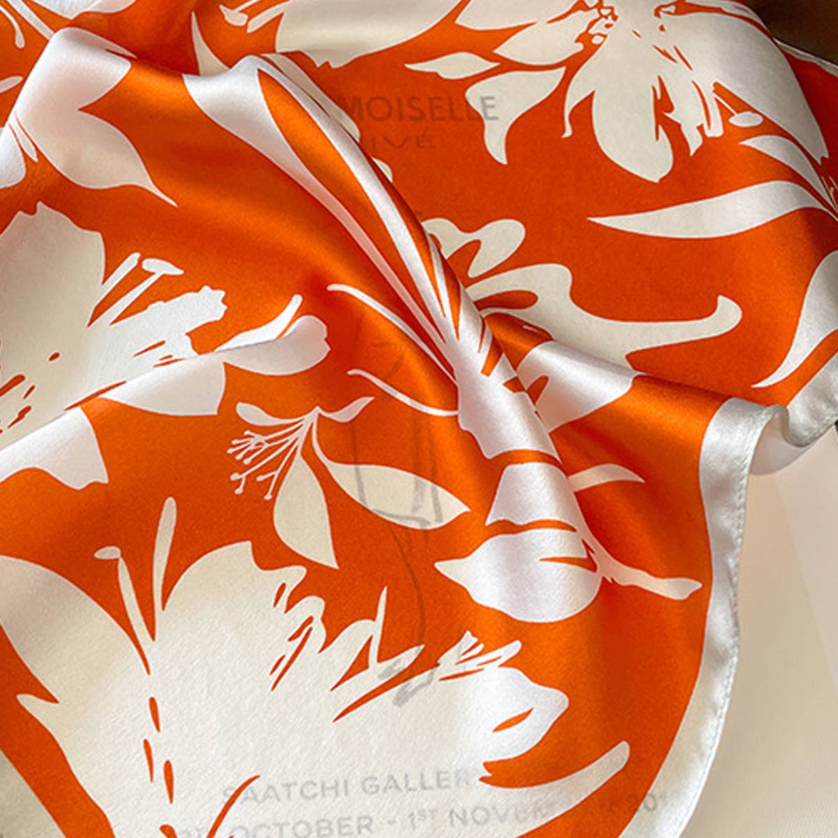 Floral Scarf for Women, Elegant Gift Square Wrap