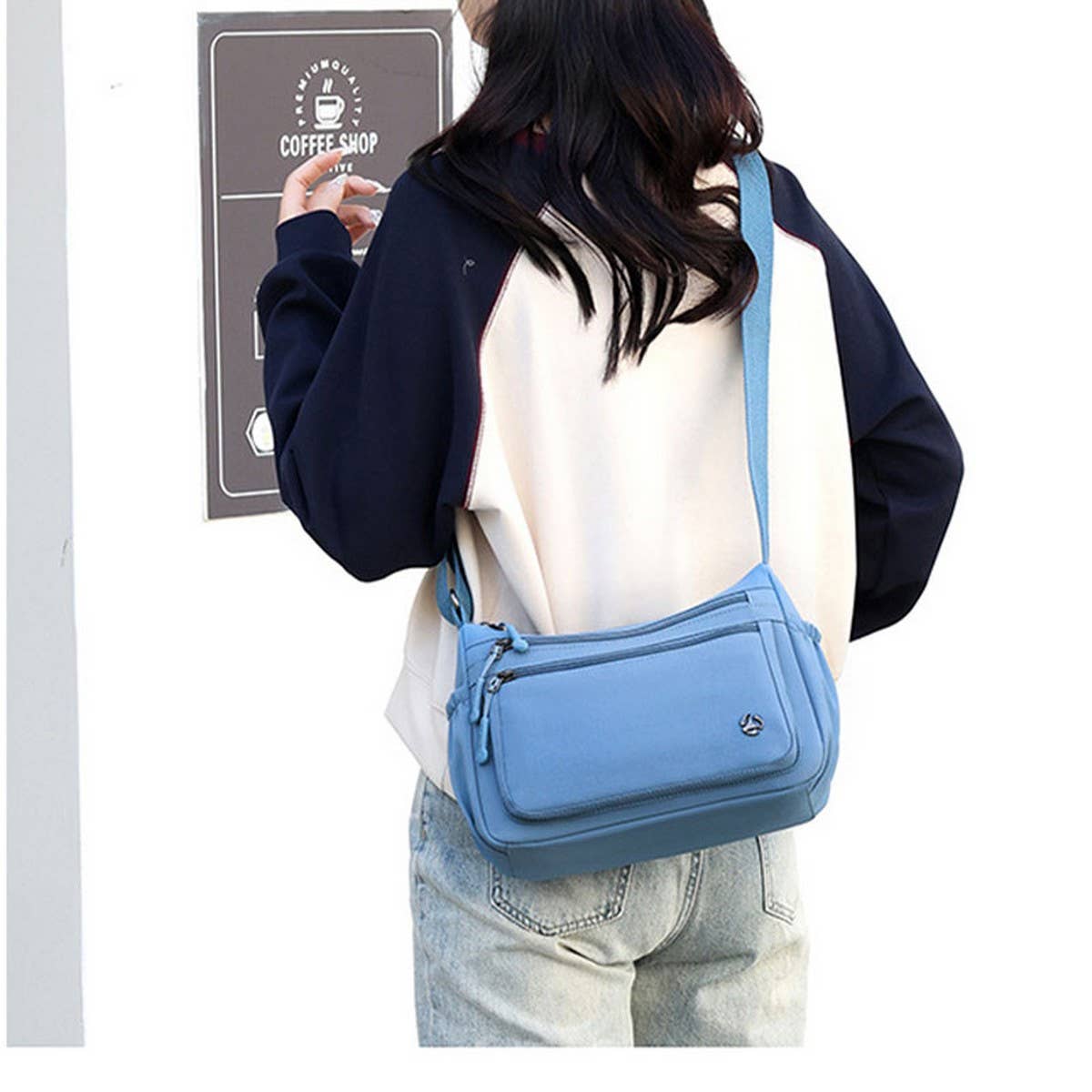 CASUAL SIMPLE MULTI-LAYER NYLON SHOULDER BAG_CWASC1779