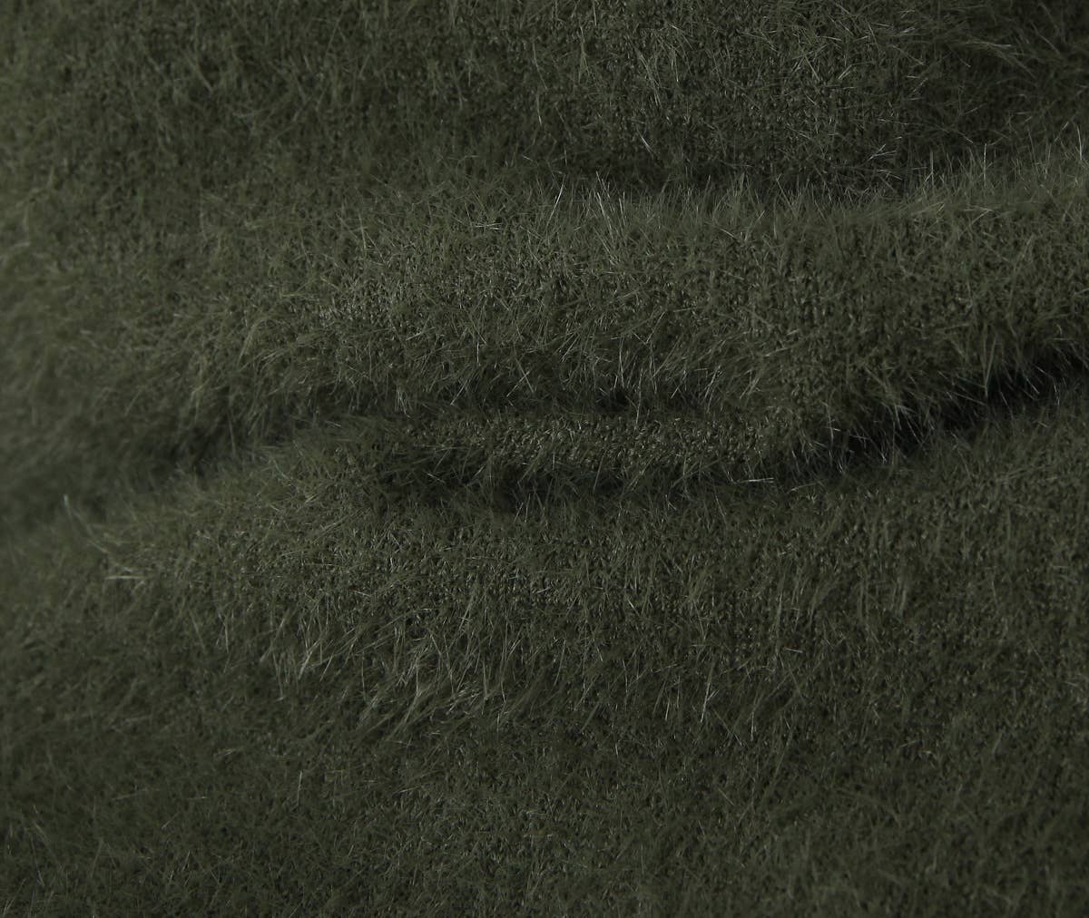 SINGLE BREASTED ROUND NECK MOHAIR KNIT CARDIGAN