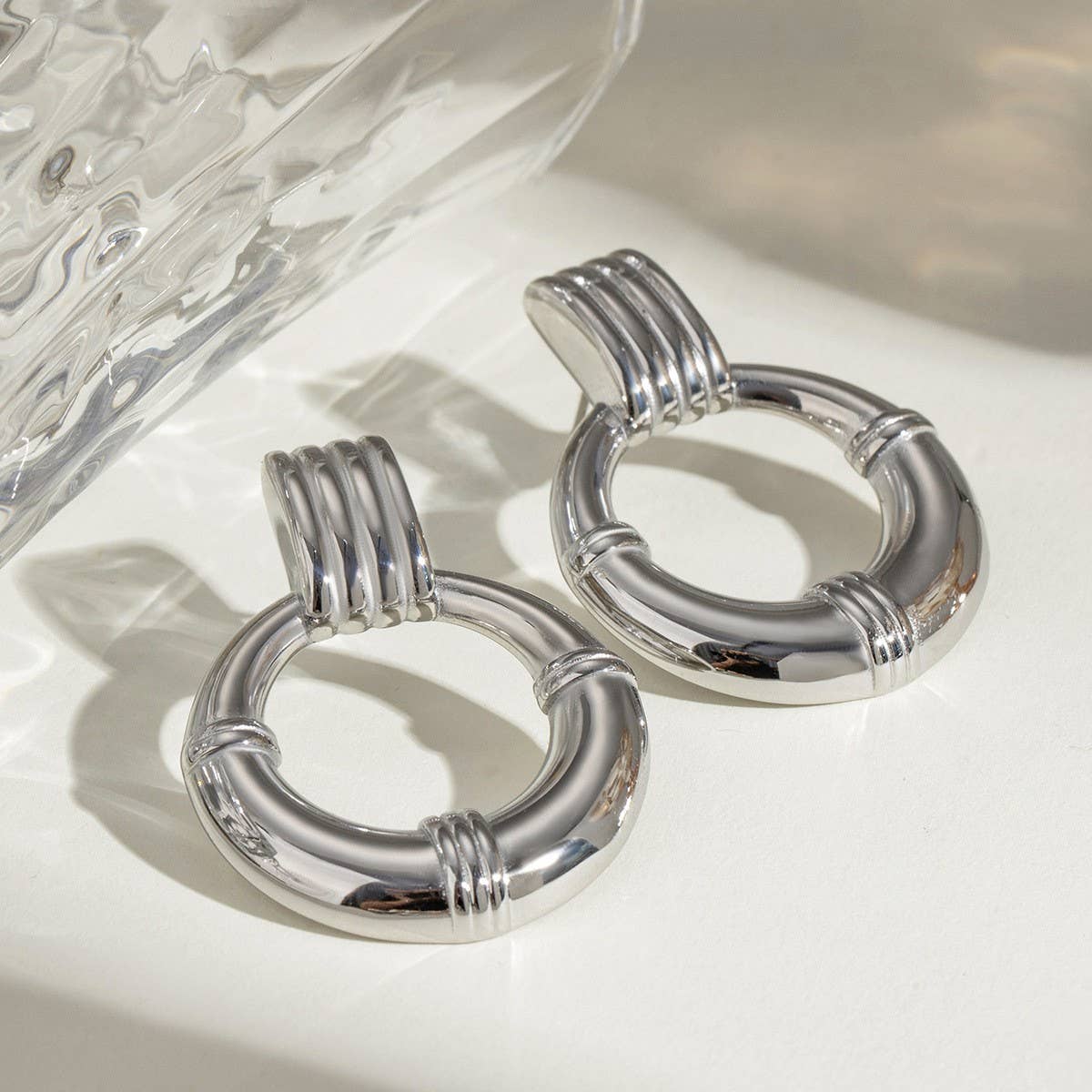 STAINLESS STEEL HOOP EARRINGS HIGH-END EARRINGS_CWASC1670