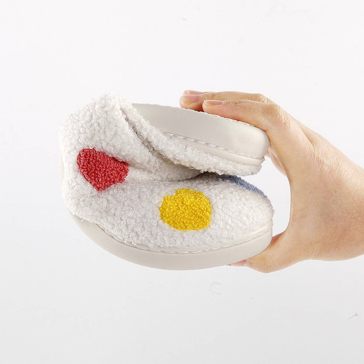 COLORFUL HEART-SHAPED WARM COTTON SLIPPERS