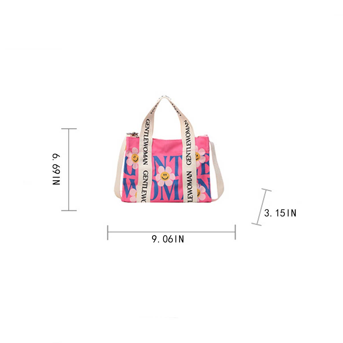 CASUAL PRINTED LETTER CANVAS BAG_CWAB2674