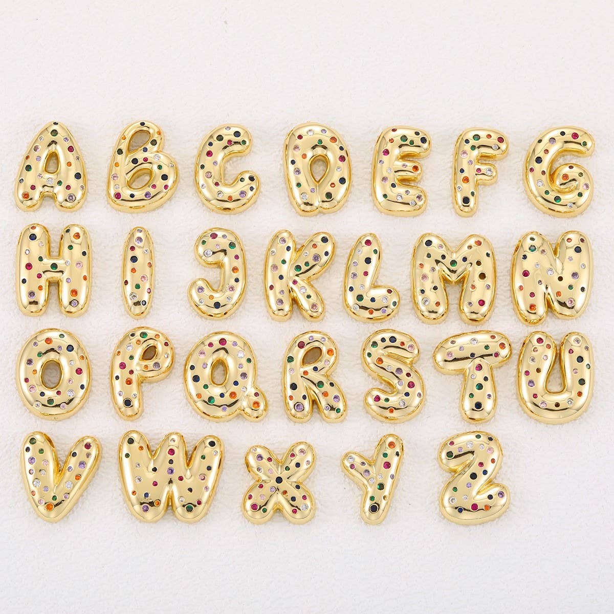 Creative Glossy Colorful Letter Pendant Necklace