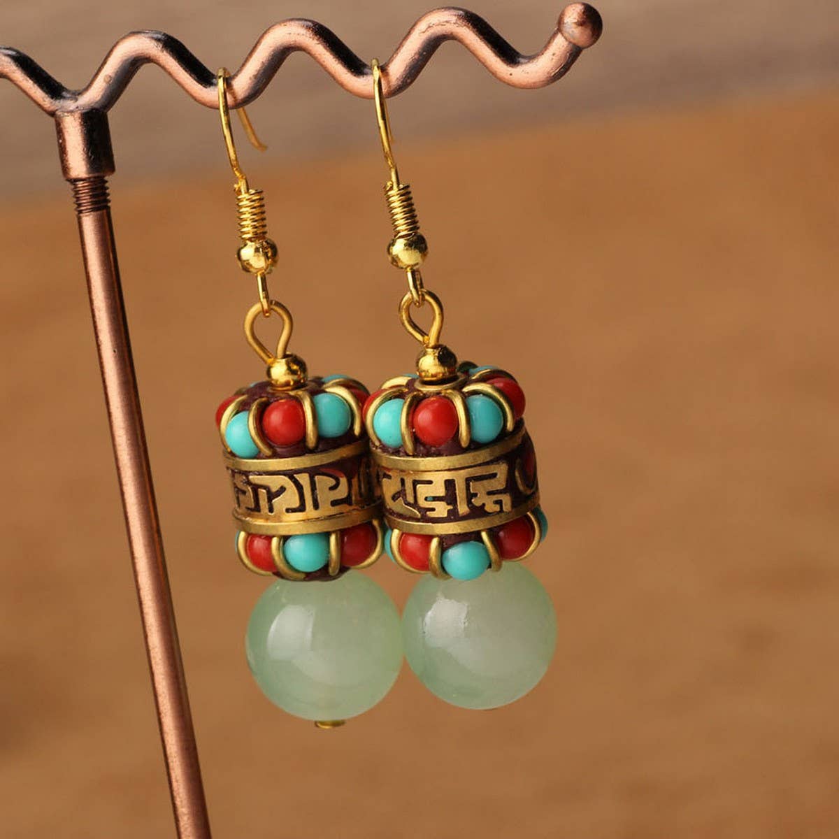 RETRO ETHNIC STYLE FASHION HAND-WOVEN EARRINGS_CWAJE3987