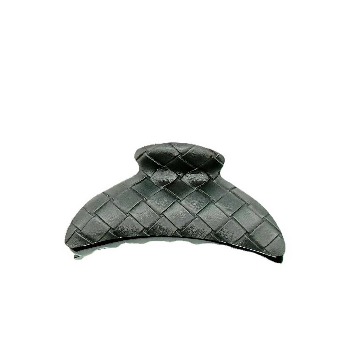 Woven Lattice PU Leather Ethnic Hair Claw_CWAHA6379