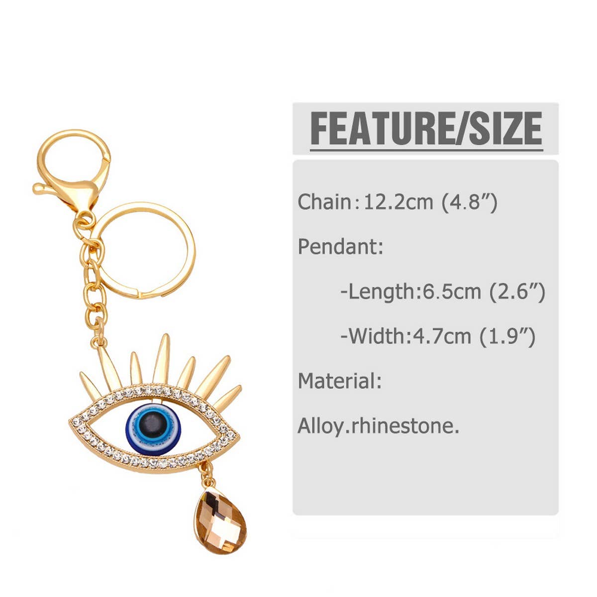 BLUE EYED DEVIL'S EYE KEYCHAIN PENDANT_CWAJE0951