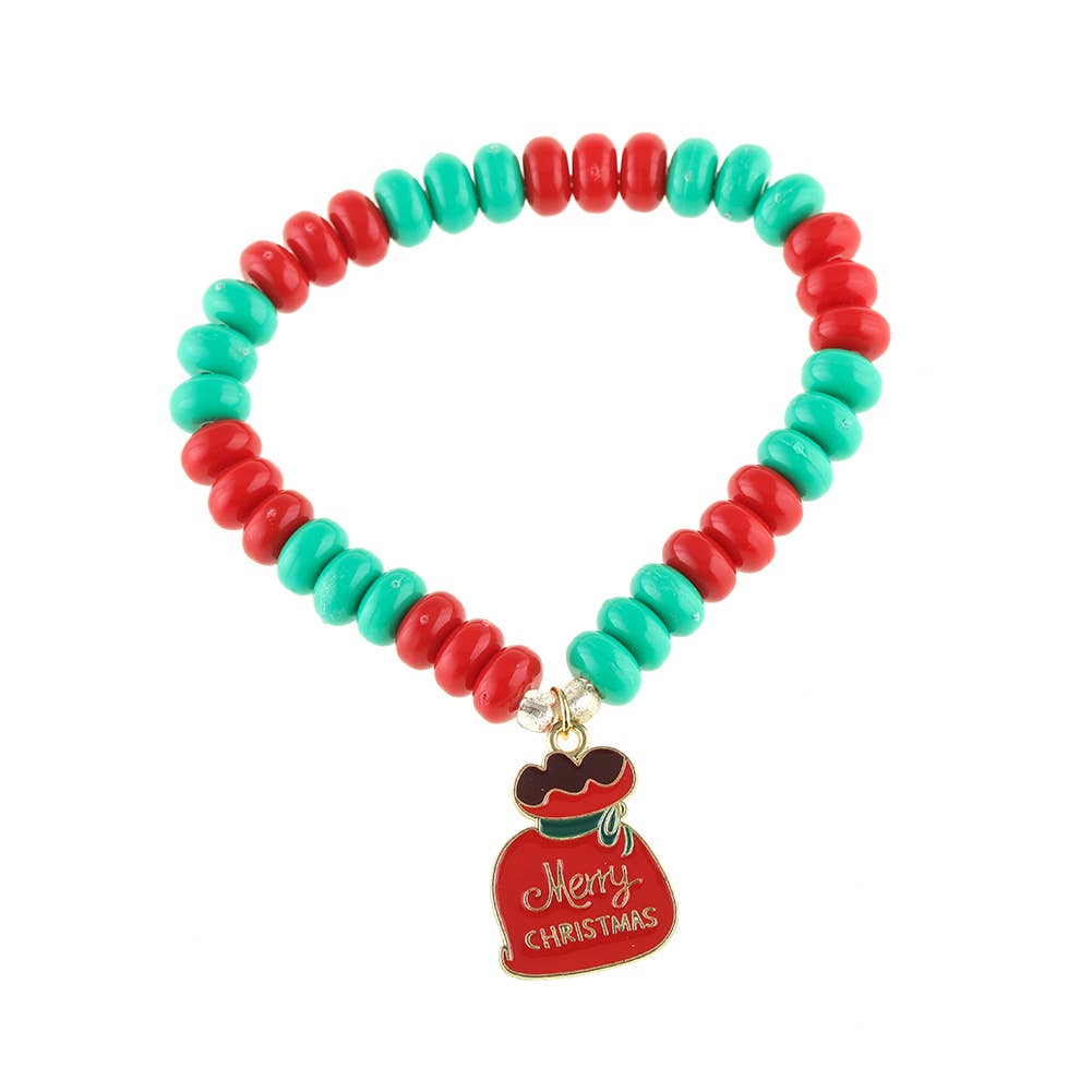 CHRISTMAS ABACUS BEADED COUPLE BEADED BRACELET