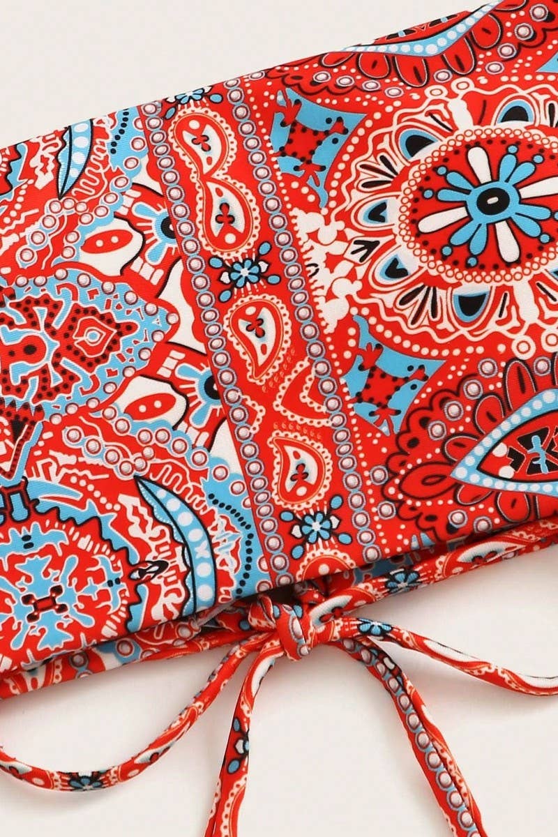 CWMW0849_PRINTED TWO-PIECE SWIMSUIT SET