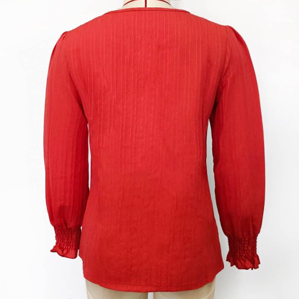 TEMPERAMENT LACE PATCHWORK BLOUSE