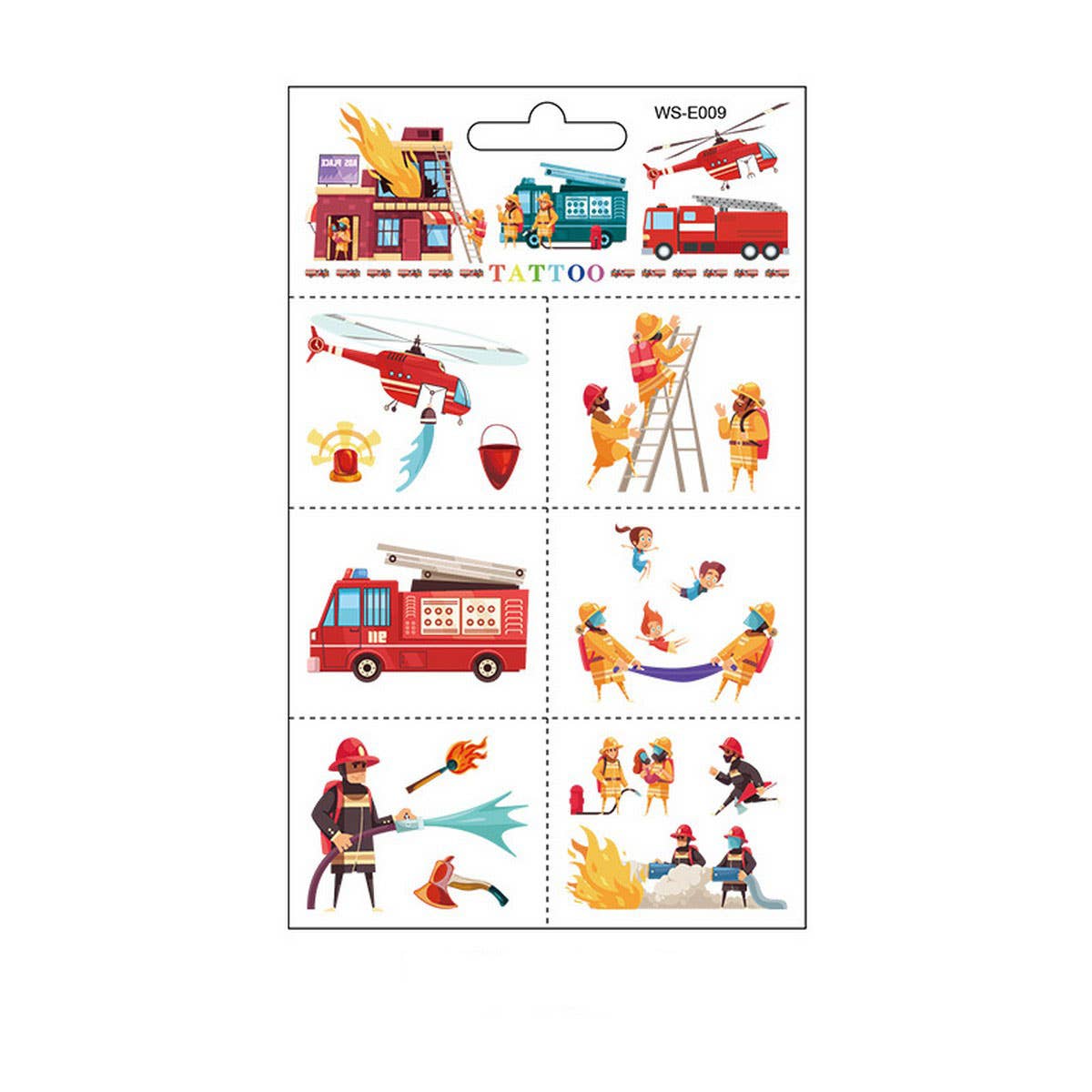 Kids Waterproof Fire Truck Tattoos for Safety Week