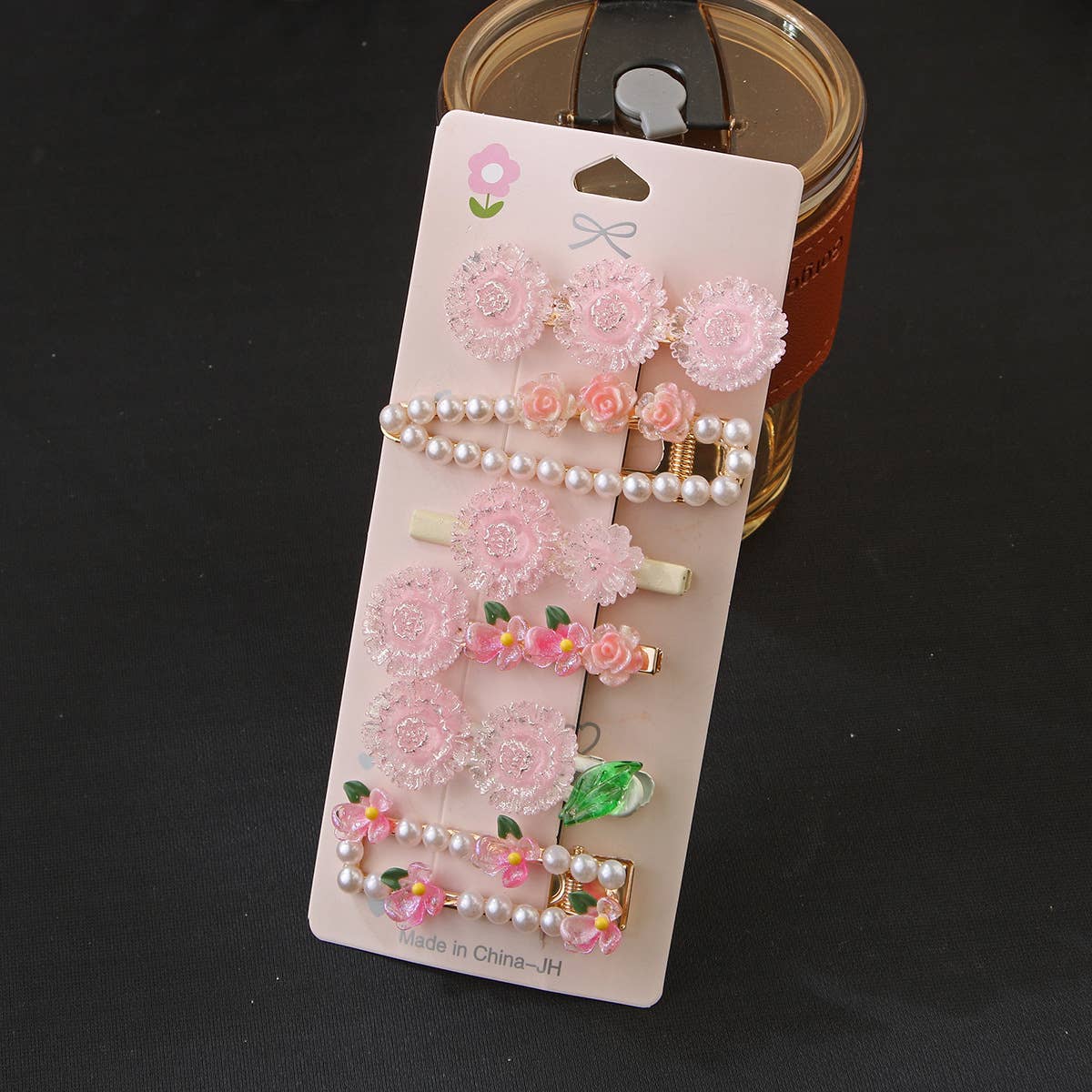 Sweet flower duckbill clip side hair clip