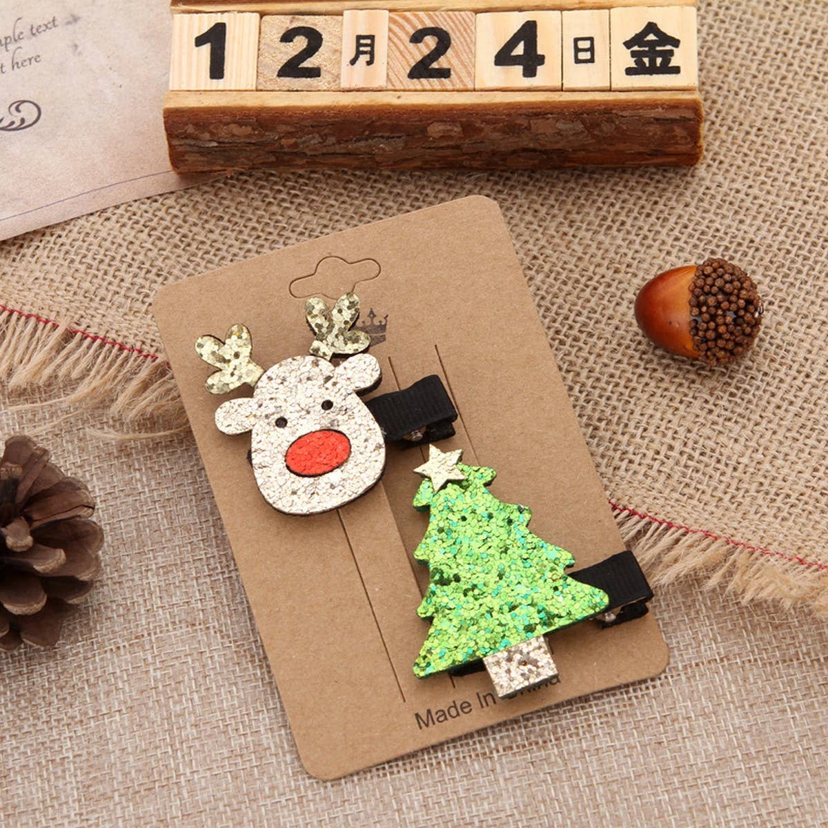 CUTE LITTLE CLIP COMBINATION CHRISTMAS HAIRPIN