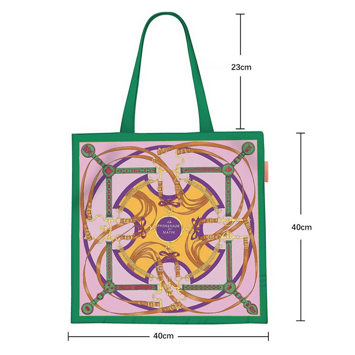 Belt Chain Canvas Tote Bag for Women_CWAB5127