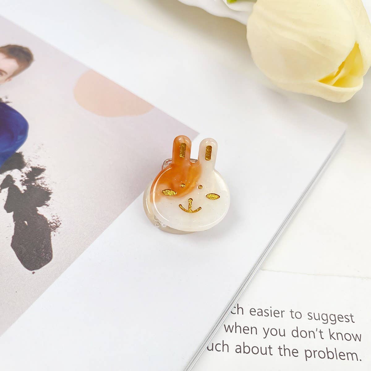 Mini Bunny Hair Claw - Cute Acetate Bangs Clip_CWAHA0731