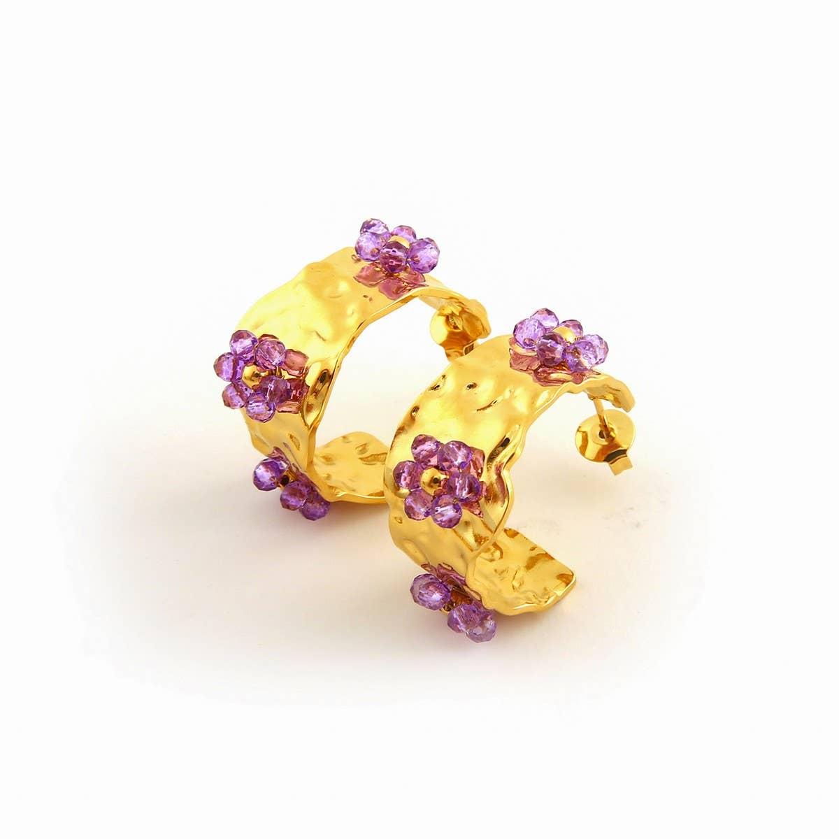 Minimalist Floral 18K Stainless Steel Earrings