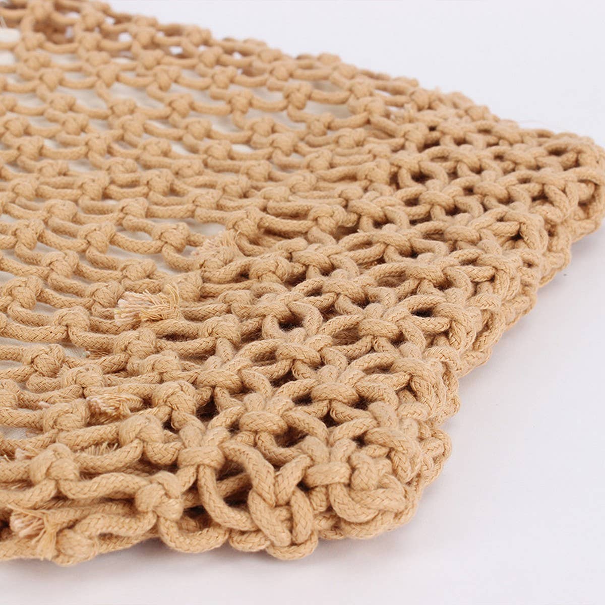 SIMPLE COTTON THREAD HAND-WOVEN SHOULDER BAG_CWAB4681