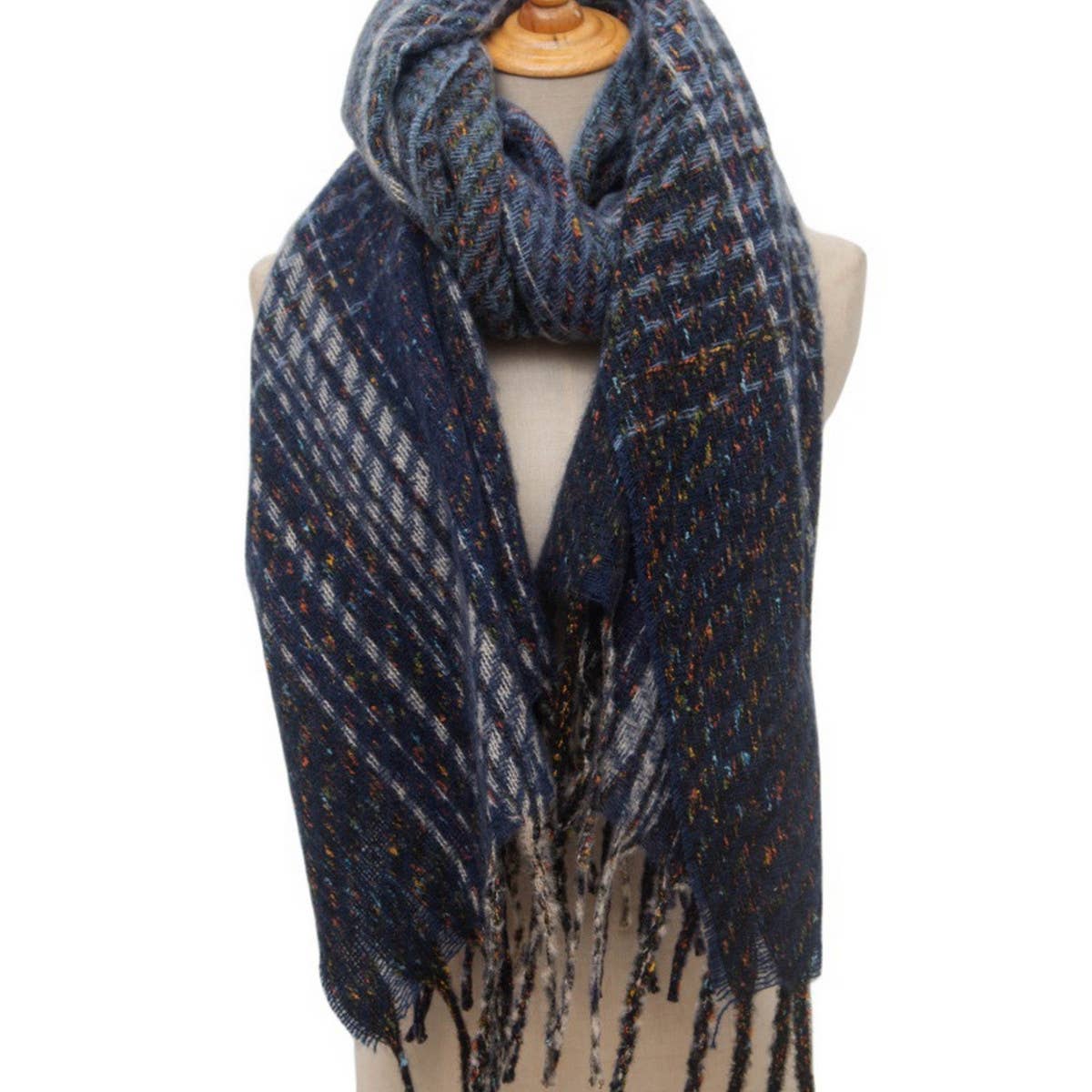 Gradient Fringe Scarf ? Fall/Winter Jacquard Wrap