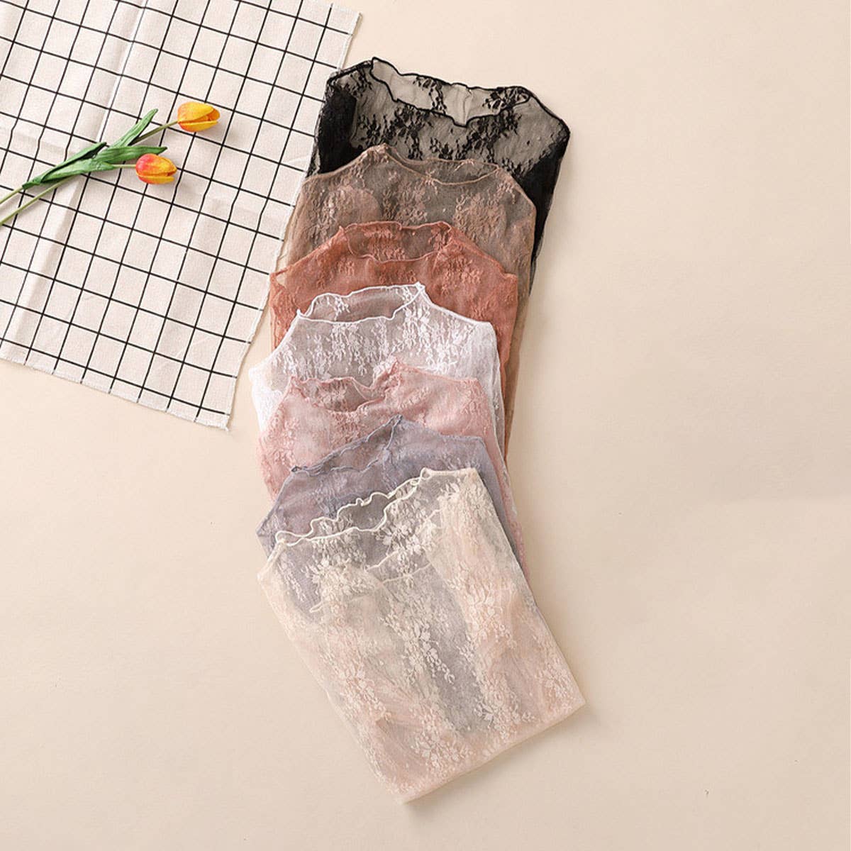 Sexy Mesh Blouse - Long Sleeve Lace Top for Women