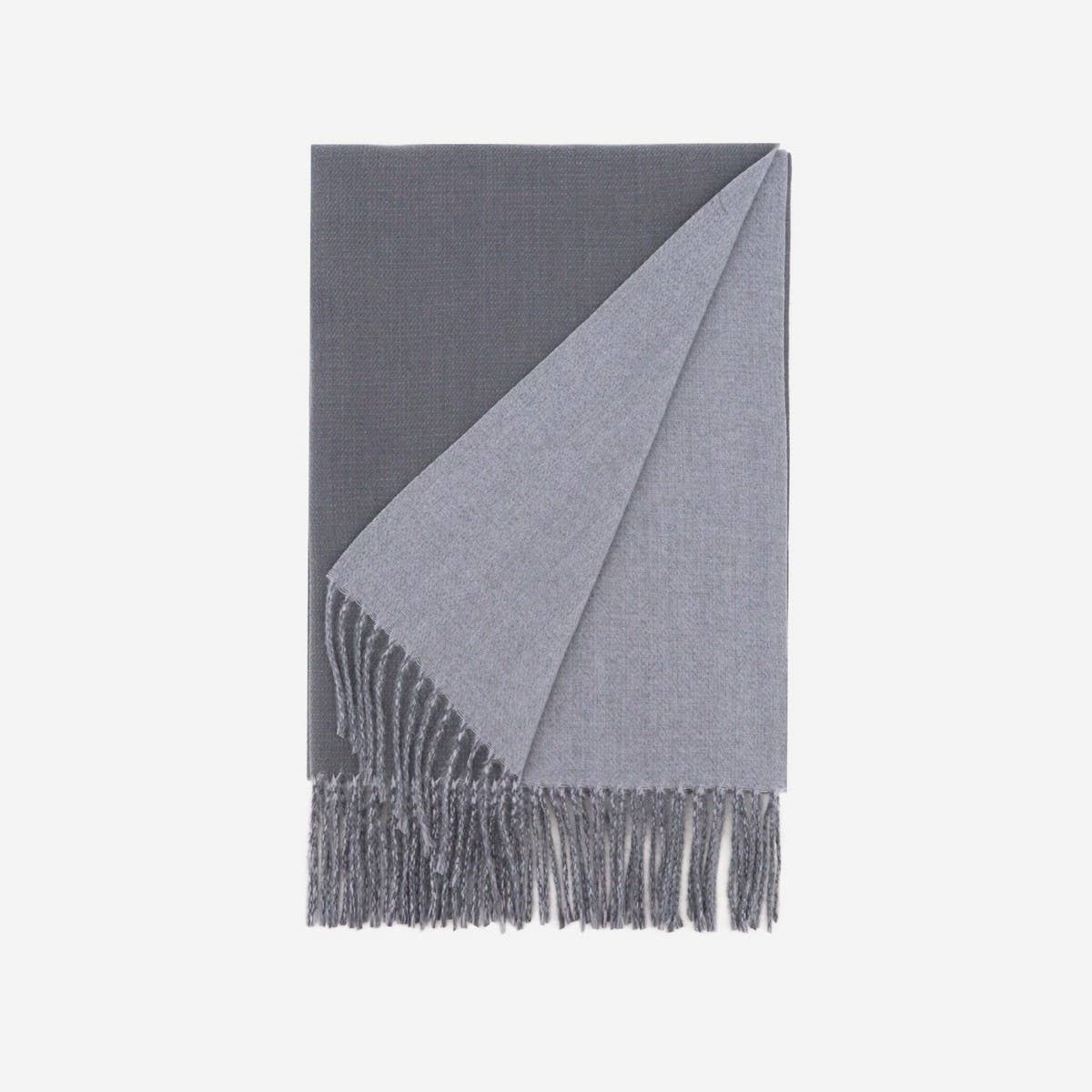 Two-Tone Faux Cashmere Scarf - Stylish Warm Fall