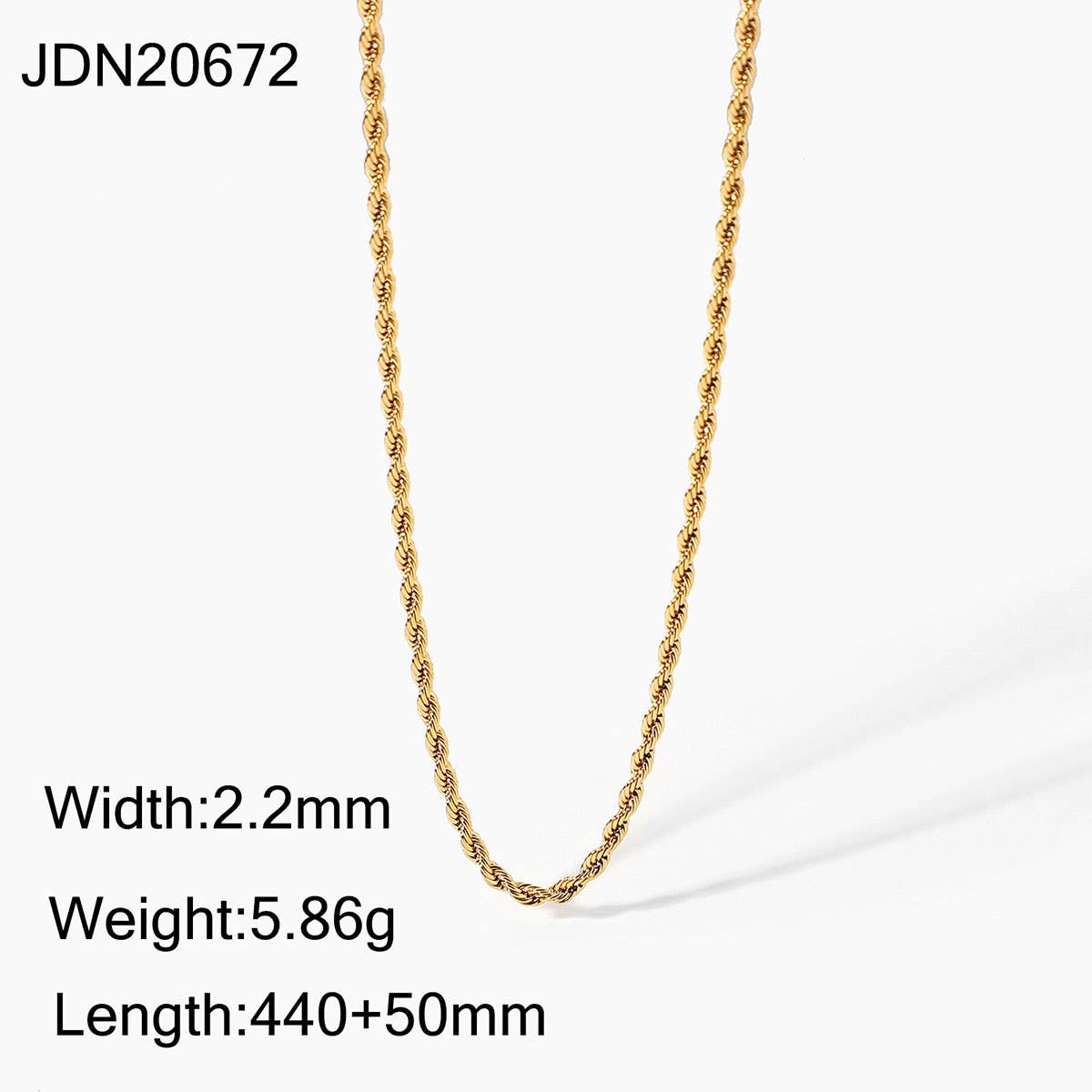 MULTILAYER GOLD PLATE STAINLESS STEEL NECKLACE