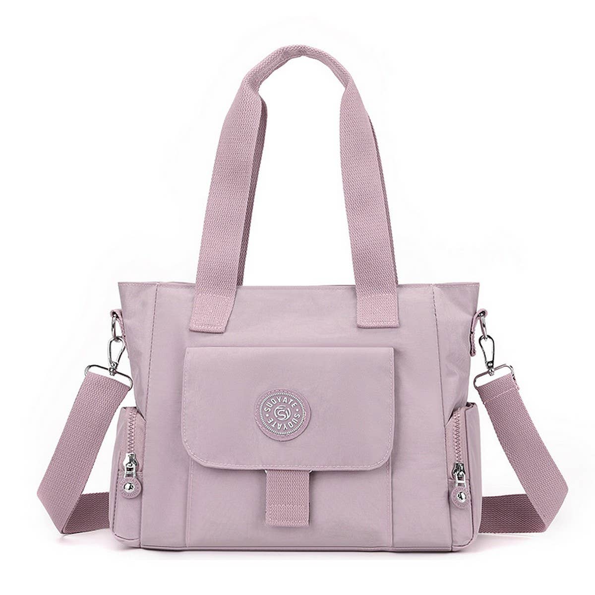 SIMPLE LARGE CAPACITY NYLON SHOULDER BAG_CWASC1787