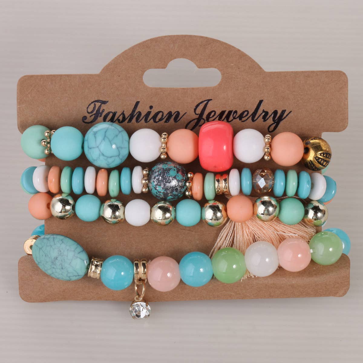 TURQUOISE BRACELET MULTI-LAYER TASSEL BRACELET