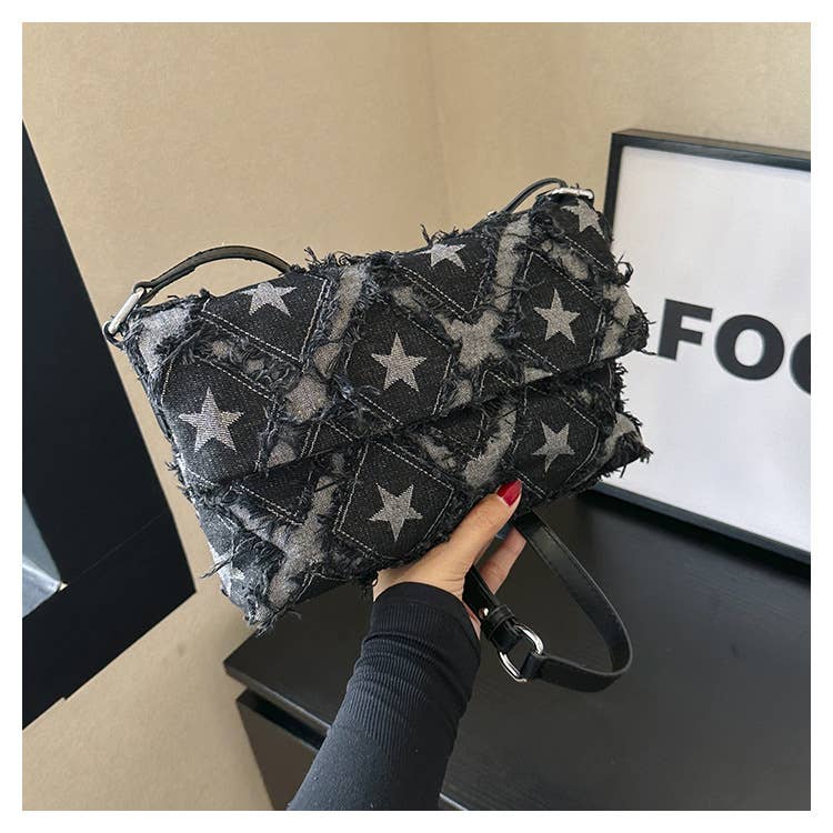 Fashionable diamond-shaped crossbody square bag